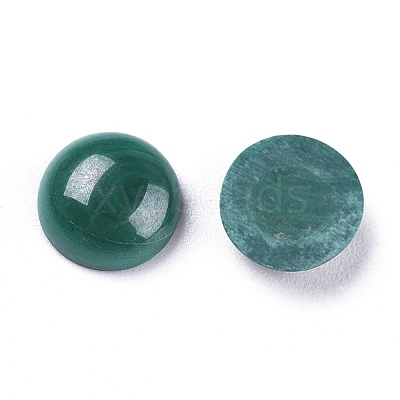 Natural Malachite Cabochons G-R476-01-8mm-1