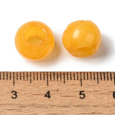 Natural White Jade(Dyed) European Beads G-N342-03O-1