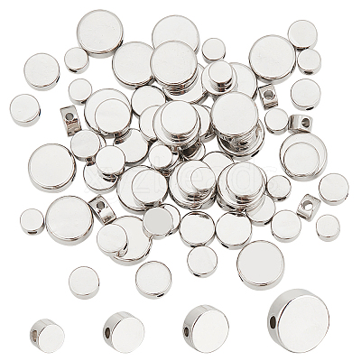 80Pcs 4 Styles Rack Plating Brass Spacer Beads KK-PH0006-86-1