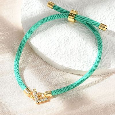 Adjustable Nylon Cord Bracelets X-BJEW-C096-01G-12-1