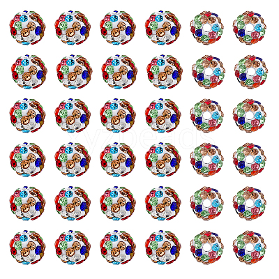 120Pcs Rhinsestone Clay Pave Beads CLAY-FH0001-27A-1