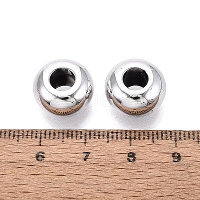 UV Plating Opaque Acrylic European Beads OACR-Q200-10A-01-1