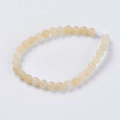Natural Topaz Jade Beads Strands X-G-G515-6mm-03A-1