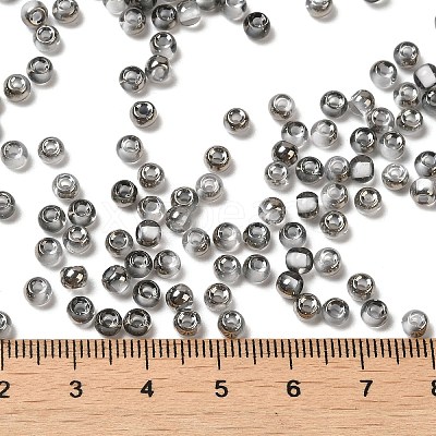 Transparent Inside Colours Glass Seed Beads SEED-H002-A-C218-1
