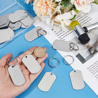 DIY Stainless Steel Keychain Making Kits DIY-OC0014-11B-1