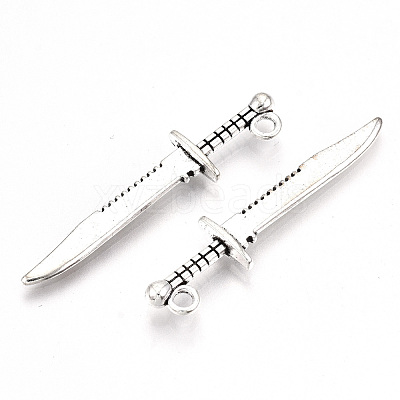 Tibetan Style Alloy Pendants X-TIBE-S323-090AS-RS-1