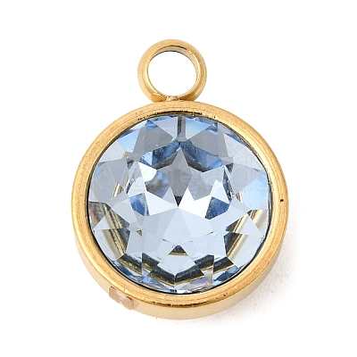 Birthstone Theme March 304 Stainless Steel Pendants STAS-K239-01G-A03-1