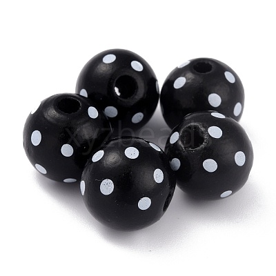 Dyed Natural Wooden Beads WOOD-O005-01D-1