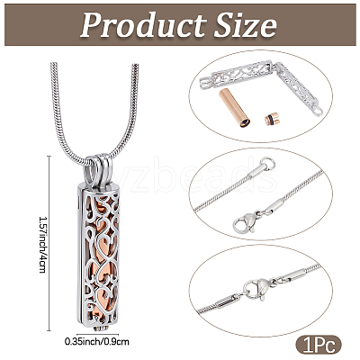 DIY Stainless Steel Pendant Necklaces Making Kits DIY-CN0003-75RG-1