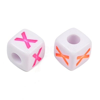Opaque Acrylic Enamel European Beads AC-ACBA1794-04X-1