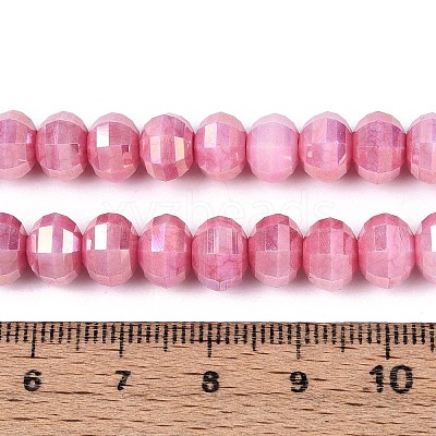 Anti-Tarnish Electroplate Glass Beads Strands GLAA-T025-8mm-19C-1