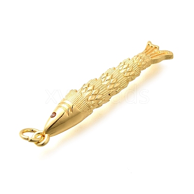 Brass Micro Pave Cubic Zirconia Pendants X-KK-R217-01G-05-1