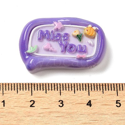 Opaque Resin Cabochons RESI-F049-01E-1