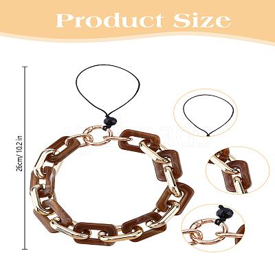 1Pc Alloy & Acrylic Mobile Straps HJEW-LP0001-48A-1