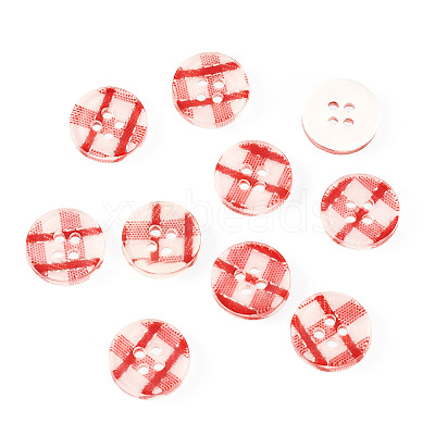 10Pcs Resin Buttons BUTT-TA0001-45B-1