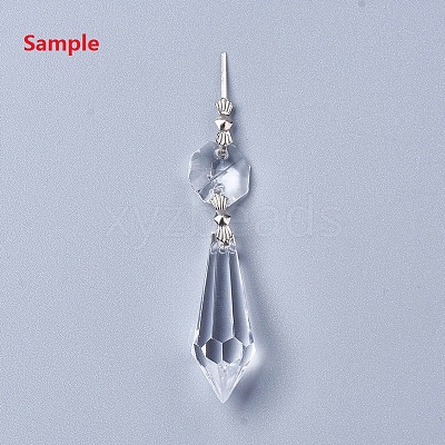 Transparent Acrylic Pendants TACR-WH0002-02-1