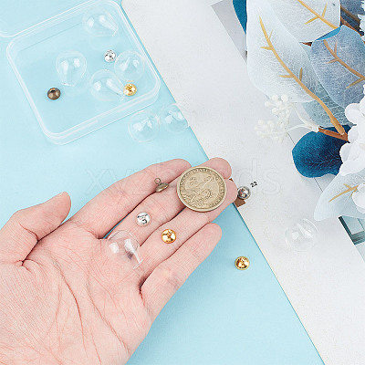 9Pcs 3 Styles Alloy Bead Cap Pendant Bails FIND-DR0001-20A-1