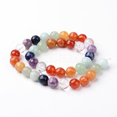 Natural Mixed Stone Beads Strands G-J376-24-12mm-1