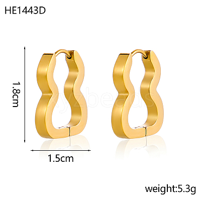 304 Stainless Steel Hoop Earrings STAS-OY016-78G-1