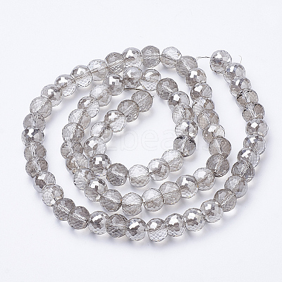 Electroplated Glass Beads Strands X-EGLA-Q092-10mm-A05-1