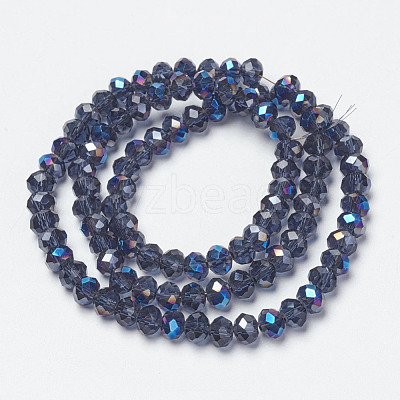 Electroplate Glass Beads Strands EGLA-A034-T6mm-I08-1