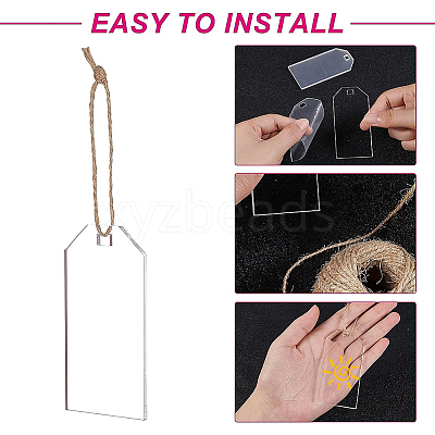 Transparent Acrylic Big Pendants TACR-BC0001-09-1