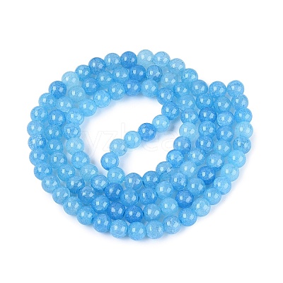 Baking Paint Crackle Glass Beads Strands GLAA-Q106-03A-04-1