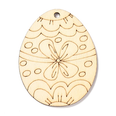 DIY Crafts Easter Egg Shape Cutouts Pendants AJEW-P087-B02-11-1