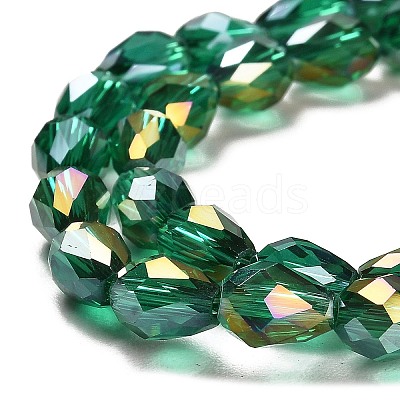 Electroplate Glass Beads Strands EGLA-D015-7x5mm-26-1