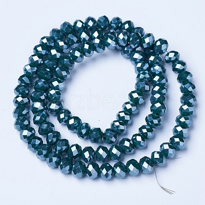 Electroplate Glass Beads Strands EGLA-A034-P1mm-A14-1