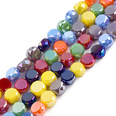 Electroplate Glass Beads Strands EGLA-N002-40A-04-1