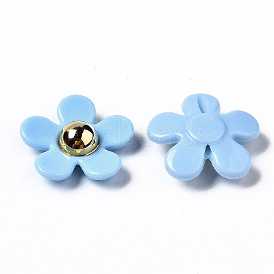 Opaque Acrylic Beads X-SACR-N007-D-01E-1