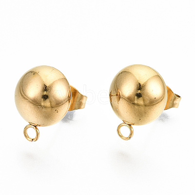 304 Stainless Steel Stud Earring Findings STAS-Q225-16B-10mm-1