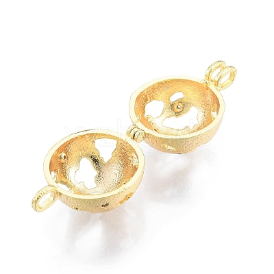 Brass Hollow Diffuser Locket Pendants KK-C006-27G-1