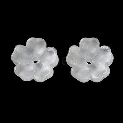 Dyed & Heated Gradient Color Glass Bead Cap GLAA-D307-01L-1