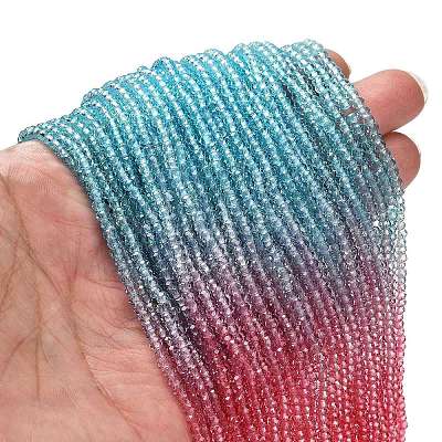 Transparent Painted Glass Beads Strands LS-DGLA-A034-T2mm-A11-1