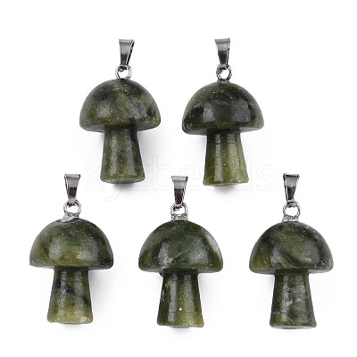 Natural Southern Jade Pendants G-N0325-10P-1