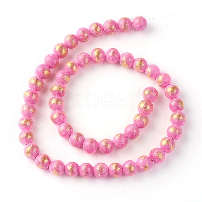 Natural Mashan Jade Beads Strands G-F670-A21-8mm-1