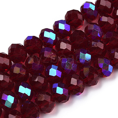 Electroplate Glass Beads Strands EGLA-A034-T8mm-L21-1