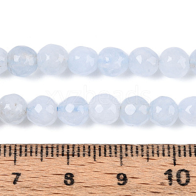Dyed Natural White Jade Beads Strands G-T139-6mm-60-24-1