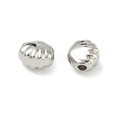 Shell Shape Brass Beads KK-G555-04P-1