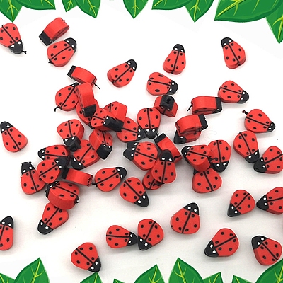 5 Strands Handmade Polymer Clay Beads CLAY-SC0001-45B-1