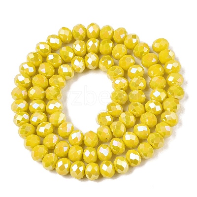 Electroplate Glass Beads Strands EGLA-A044-P6mm-B04-1