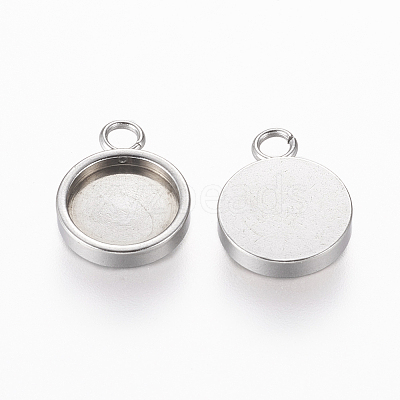 Tarnish Resistant 304 Stainless Steel Charm Cabochon Settings LS-STAS-L195-08P-1