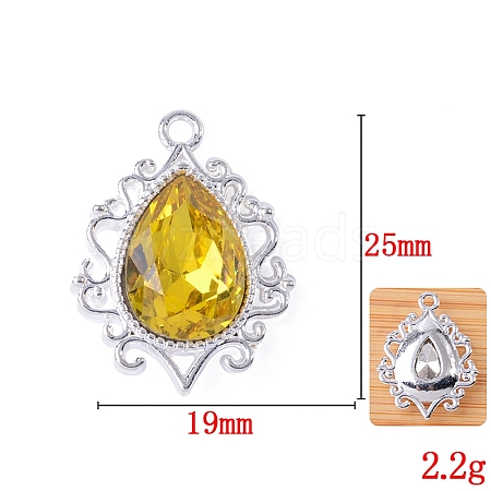 Glass Rhinestone Pendants FIND-WH0021-91S-020-1