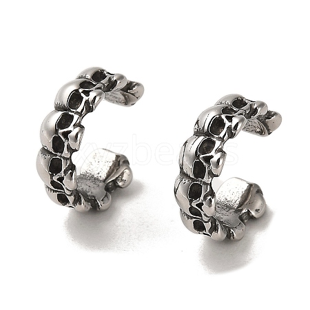 316 Surgical Stainless Steel Cuff Earrings EJEW-D096-01A-AS-1