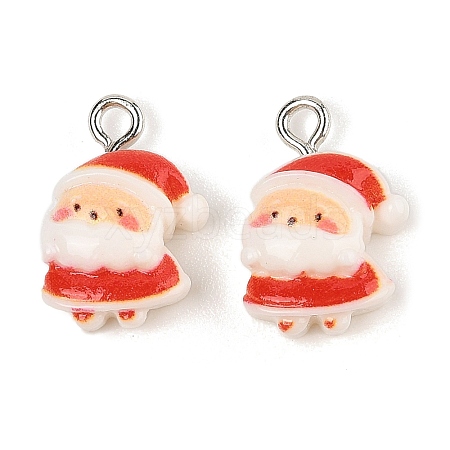 Christmas Theme Opaque Resin Pendants RESI-S08-02H-1