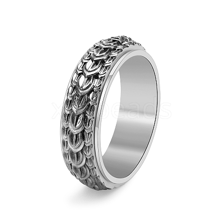 Rotatable Titanium Steel Finger Ring PW-WG50513-06-1