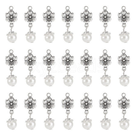 ARRICRAFT 32Pcs Acrylic Imitated Pearl Pendants FIND-AR0003-35-1