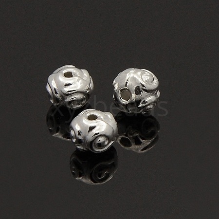 Tibetan Style Metal Alloy Rondelle Spacer Beads PALLOY-O029-01S-1
